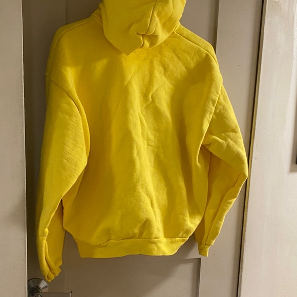 Madhappy Bright Yellow Pullover Hoodie with Small Patch - Picture 8 of 8